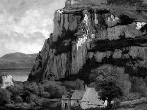 Skála v Hauterpierre-Mouthier, 1860. Gustav Courbet.