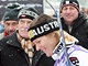 Václav Klaus a Mirek Topolánek v blízkosti vítězsky slalomu ve Špindlerově Mlýně Rakušanky Marlies Schild.