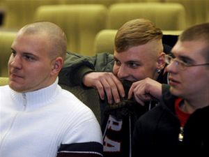 Delegáti celostátní konference Dělnické strany, která se konala 17. ledna v Praze k šestému výročí založení strany.