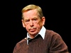 Zleva Jiří Křižan, Michael Žantovský, Václav Havel a Alexandr Vondra vystoupili 15. října v Divadle Na Zábradlí k 20. výročí politických změn v Československu.
