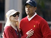 Tiger Woods s manželkou Elin na turnaji v San Francisku na začátku října 2009.