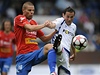 FC Slovan Liberec - Plzeň / Andrej Kerić z Liberce a David Bystroň z Plzně (vlevo)