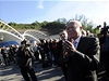V�clav Klaus a V�t B�rta u otev�en� jihoz�padn�ho �seku Pra�sk�ho okruhu