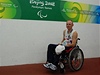 Jan Van�k po �sp�n�m paralympijsk�m z�vod�.