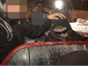 Policie zatýká Václava Hlinovského 9. února 2012.
