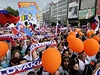 Bratislava vítala stříbrné hokejisty jako zlaté | Lidovky.cz - MS v hokeji Zisk stříbrných medailí na mistrovství světa slavili po návratu z Finska slovenští hokejisté se svými fanoušky v Bratislavě