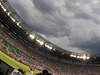 Stadion ve Vratislavi p�ed z�pasem �esko - Polsko