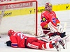 Budějovický klub možná opustí město. Kvůli pivu | Lidovky.cz - Hokej České Budějovice - Vítkovice. Budějovický obránce Tomáš Harant a brankář Jakub Kovář po rozhodujícím gólu