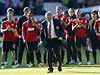 Tren�r fotbalist� Manchesteru United Alex Ferguson se lou��