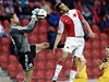 SLÁVISTA: Mělo to mouchy, ale kouč Petrouš je vidí | Lidovky.cz - Názory Slavia Praha - České Budějovice. Brankář Českých Budějovic Michal Daněk (vlevo) a Jan Vošahlík ze Slavie