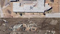 Towers Plaza Elementary School v Oklahom� p�ed a po �deru torn�da