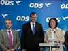 P�edseda poslaneck�ho klubu ODS Marek Benda, premi�r a p�edseda ODS Petr Ne�as, m�stop�edsedkyn� strany a Miroslava N�mcov�, prvn� m�stop�edseda ODS a ministr pr�myslu a obchodu Martin Kuba a ministr �ivotn�ho prost�ed� Tom� Chalupa.