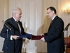 Prezident Miloš Zeman přijímá demisi Petra Nečase.