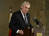 PETRÁČEK: Zemanův nefond | Lidovky.cz - Názory Slavnostní ceremonie na Pražském hradě. Prezident Miloš Zeman pronáší projev.