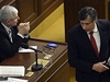 Návrh rozpočtu prošel. Schodek vzroste o 12 miliard | Lidovky.cz - Zprávy z domova Jan Fischer a Jiří Rusnok na jednání poslanecké sněmovny.