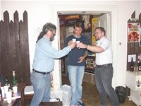 Jeff VanderMeer, Martin Šust a Tomáš Jirkovský - přípitek